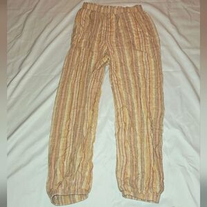 Aeropostale Yellow,Pink,Green,Blue,White Striped Lounge/Beach Pants
